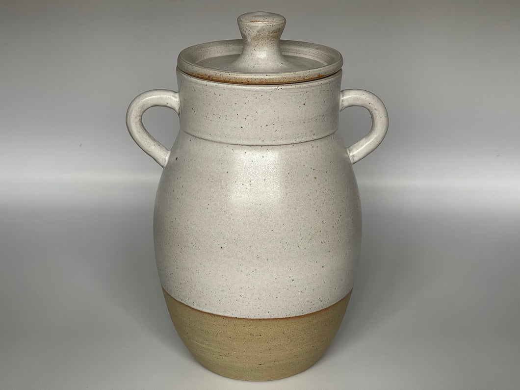 Tanjia Kookpot Wit voor slow cooking Handgedraaid Keramiek - 17 x 17 x 24,5 cm