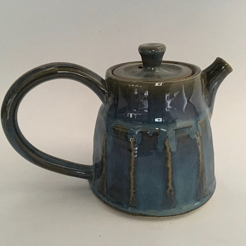 theepot, blauw groene vlakken 650 ml