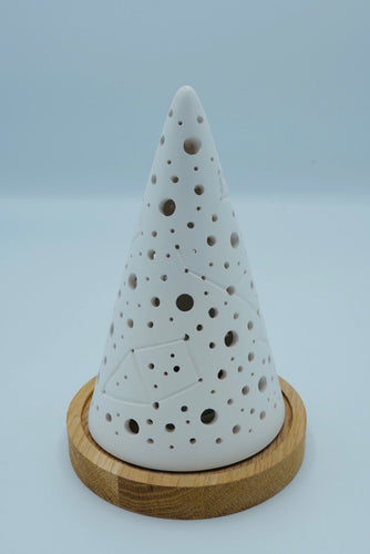 Waxinelicht, witte boom, porselein